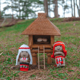 Ifugao Nativity Set with Wood Carved Ifugao Hut