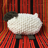 Sheep Hand Knit Bobble Pillow