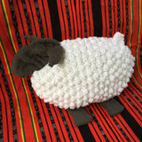 Sheep Hand Knit Bobble Pillow